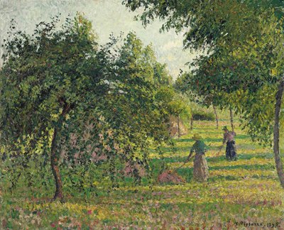 Apple Trees and Haymakers, Eragny by Camille Jacob Pissarro